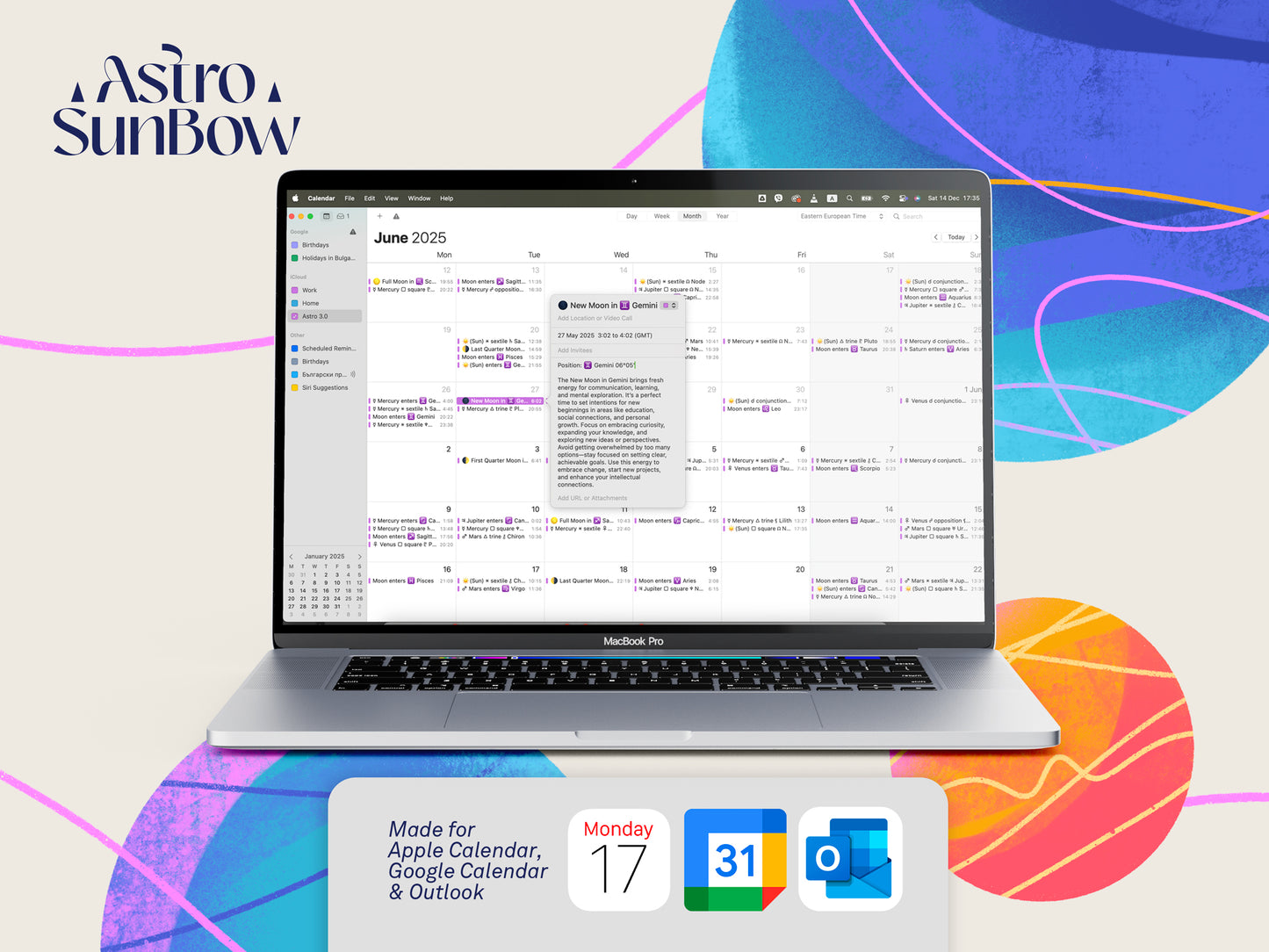 Calendario Pro Digital Astro y Luna 2025